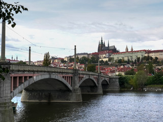 manes bridge in prague, czech republic