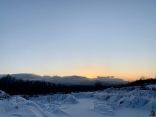 sunrise in mountains