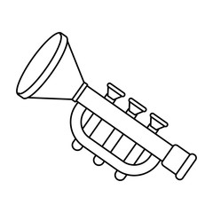 Isolated trumpet toy vector design