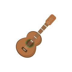 Isolated guitar instrument vector design