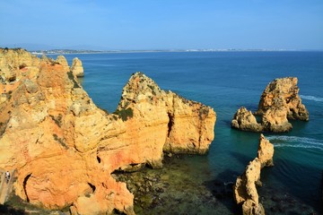 the wild beach of Lagos Portugal