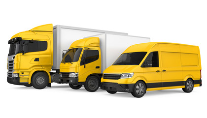 Fleet of Freight Transportation Isolated