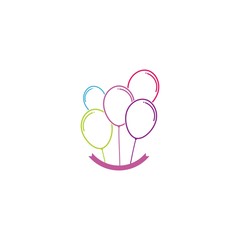 Birthday logo template vector icon design