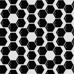 Vector Seamless Hexagon Pattern Background. Futuristic Hi-Tech Design. Football background