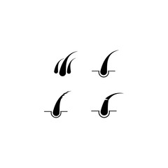 Hair logo template vector icon design