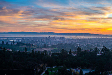 Autumn Sunset over the San Francisco Bay Area