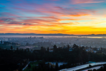 Autumn Sunset over the San Francisco Bay Area