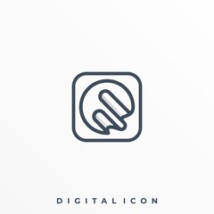 Abstract square Silhouette Illustration Vector Design Template