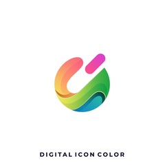 Abstract Sphere Colorful Illustration Vector Design Template