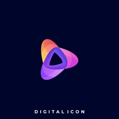 Triangle Colorful Illustration Vector Design Template