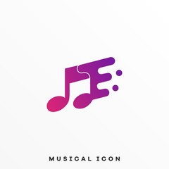 Music Notes Illustration Vector Design Template