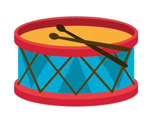 Obraz na płótnie Canvas Isolated drum instrument toy vector design