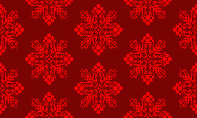 Fototapeta na wymiar Decorative element light red leaf flower on a dark red background.