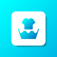 Obraz premium soaking clothes solid icon in smooth gradient background button