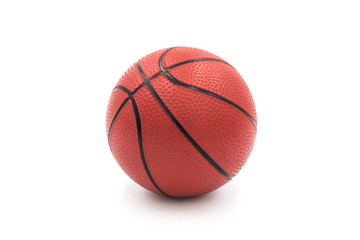 Fototapeta premium Children rubber basketball isolated on white background