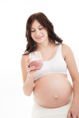 Healthy berry smoothie while pregnant