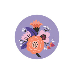 Pin design with Beautiful Floral