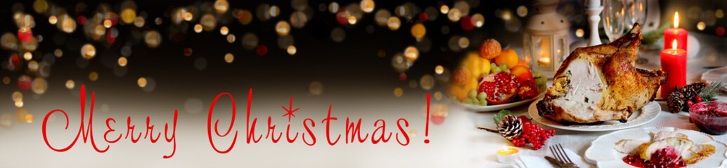 Christmas banner with the words 