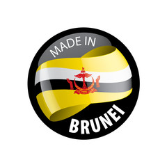 Fototapeta premium Brunei flag, vector illustration on a white background