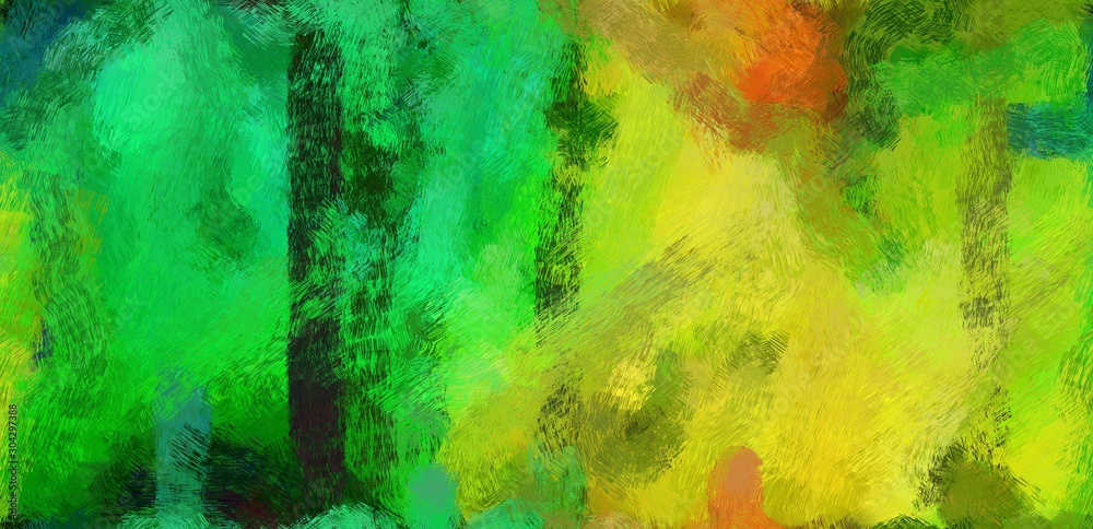 Poster repeating pattern. grunge abstract background with lime green, golden rod and very dark green color 