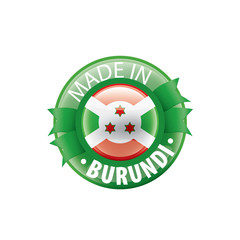 Burundi flag, vector illustration on a white background