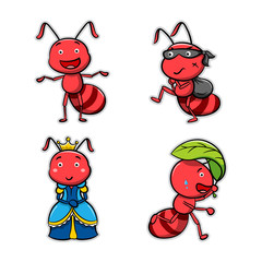 Collection of Ant Cartoon Action