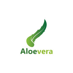 Aloe vera logo vector illustration template design