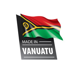 Vanuatu flag, vector illustration on a white background