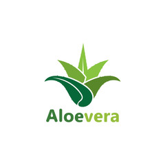 Aloe vera logo vector illustration template design