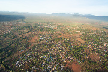 Obraz premium Voi Town in Kenya near Tsavo National Park