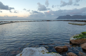 Sunrise over Dale Brook Tidal Swim Pool in Cape Town South Africa SA