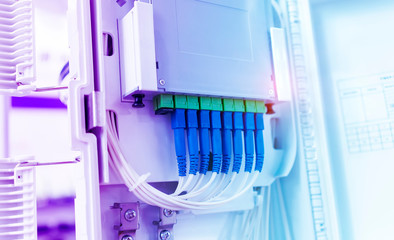 Fiber optic cable connect to communication Distribution point