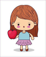 Kawaii girl cartoon vector design