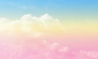 Pastel gradient blurred sky, abstract sky background in sweet color, A soft cloud for background.