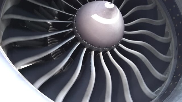 Turbine blades of airplane, Jet engine