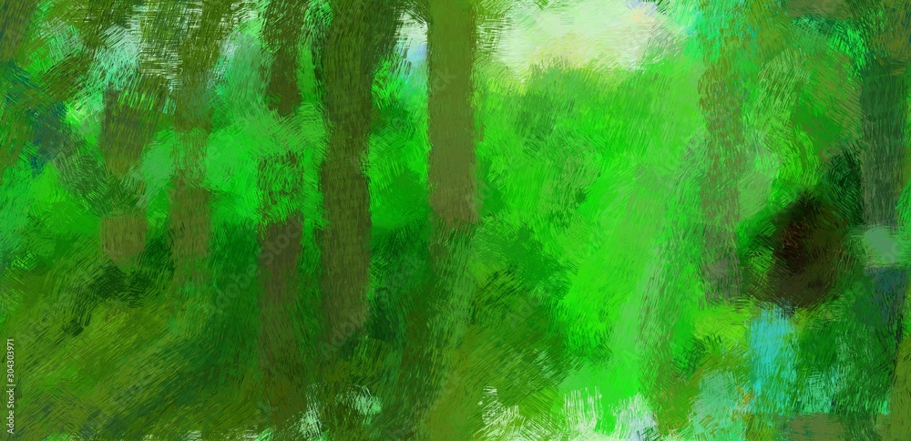 Poster abstract seamless pattern brush painted texture with forest green, tea green and lime green color. c