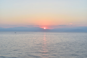 鹿児島の朝焼け