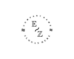 Initial EZ vintage logo template