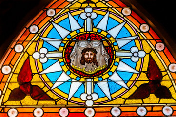 Shroud Turin Stained Glass San Fernando Cathedral San Antonio Texas