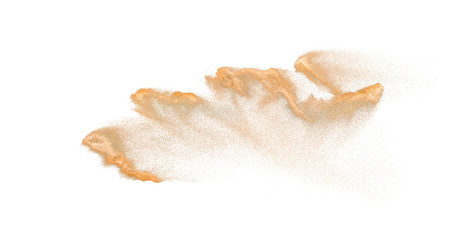Fototapeta na wymiar Dust Powder Explosion with white background 