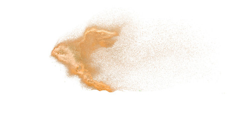 Dust Powder Explosion with white background 