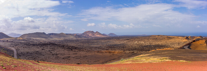 Panorama der Feuerberge auf Lanzarote