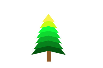 Obraz premium Christmas tree on a white background.