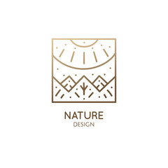 Logo mountain landscape