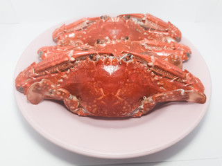 Steamed crab in a dish
