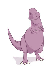 the vector of cartoon tyrannosaurus.