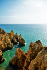 ocean coast of Lagos area Portugal 