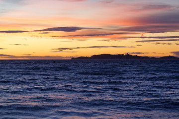 Seaside at sunset