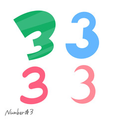 ３（数字）