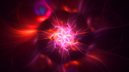 3D rendering abstract fantasy light fractal background
